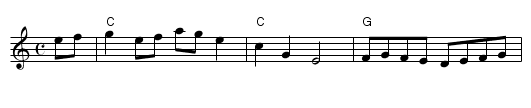 Saturday Night - staff notation