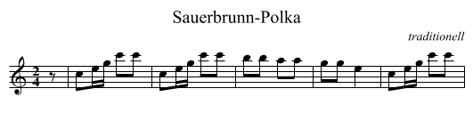 Sauerbrunn-Polka - staff notation