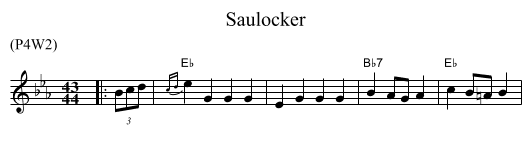 Saulocker - staff notation