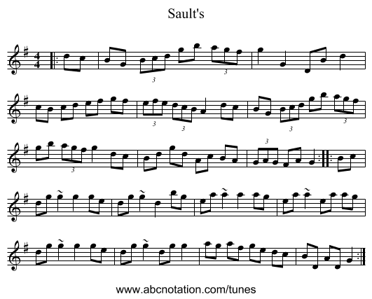 Sault's - staff notation