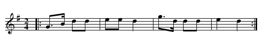 Saut de Cadichou - staff notation