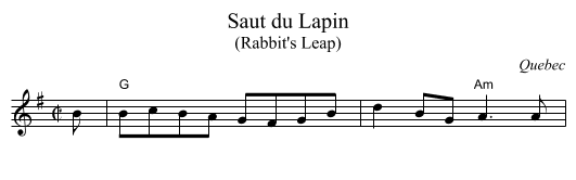 Saut du Lapin - staff notation