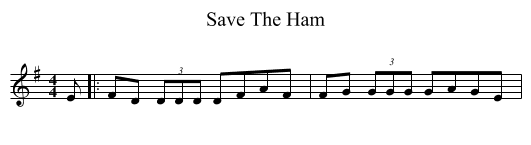 Save The Ham - staff notation