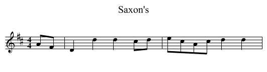 Saxon's - staff notation