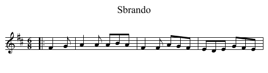 Sbrando - staff notation
