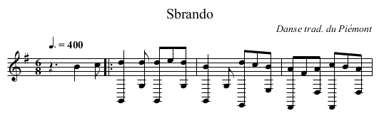 Sbrando - staff notation