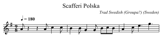 Scafferi Polska - staff notation