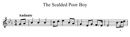 Scalded Poor Boy, The - staff notation