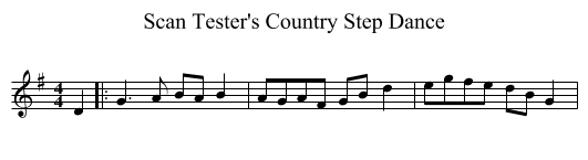 Scan Tester's Country Step Dance - staff notation
