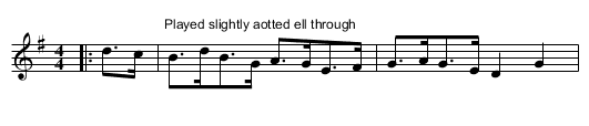 Scan Tester's No1 Country Stepdance - staff notation