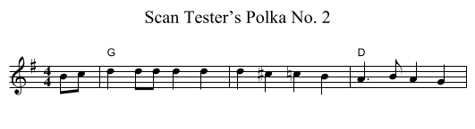 Scan Tester’s Polka No. 2 - staff notation