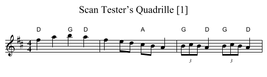 Scan Tester’s Quadrille [1] - staff notation
