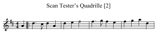 Scan Tester’s Quadrille [2] - staff notation