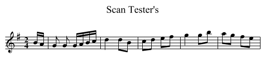 Scan Tester's - staff notation
