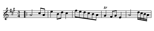 Scarborough Assembly Minuet - staff notation