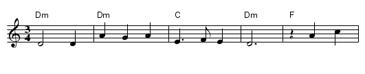 Scarborough Fair - staff notation