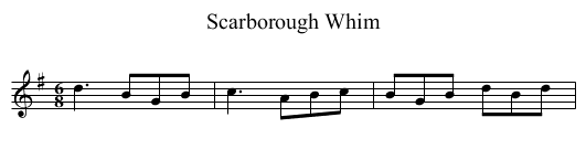 Scarborough Whim - staff notation