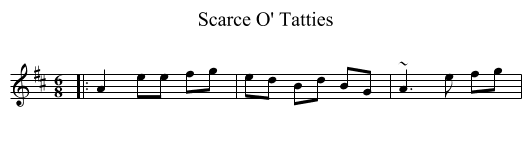 Scarce O' Tatties - staff notation