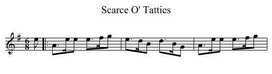 Scarce O' Tatties - staff notation