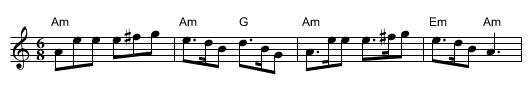 Scarce o' Tatties - staff notation