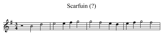 Scarfuin (?) - staff notation
