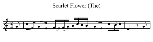 Scarlet Flower (The) - staff notation