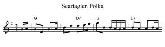 Scartaglen Polka - staff notation