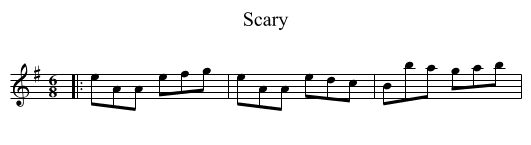 Scary - staff notation