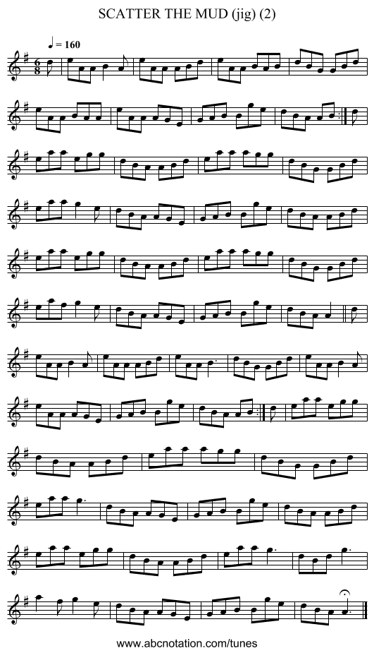 SCATTER THE MUD (jig) (2) - staff notation