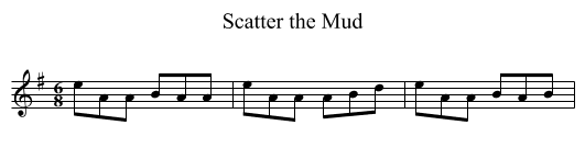 Scatter the Mud - staff notation