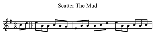 Scatter The Mud - staff notation