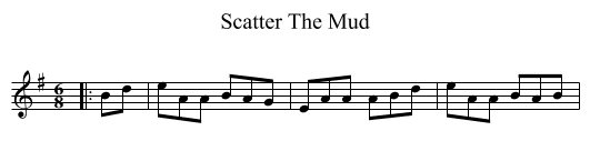 Scatter The Mud - staff notation