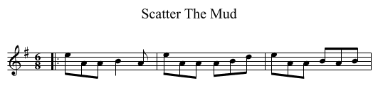 Scatter The Mud - staff notation