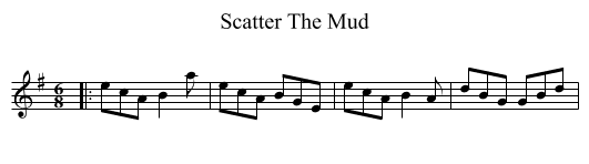 Scatter The Mud - staff notation