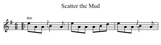 Scatter the Mud - staff notation