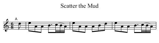 Scatter the Mud - staff notation