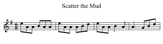 Scatter the Mud - staff notation