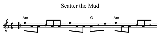 Scatter the Mud - staff notation