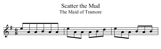 Scatter the Mud - staff notation