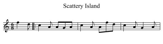 Scattery Island - staff notation
