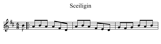 Sceiligin - staff notation