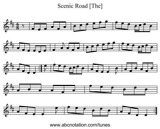 Scenic Road [The] - staff notation