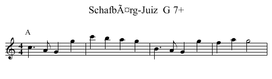SchafbÃ¤rg-Juiz  G 7+ - staff notation