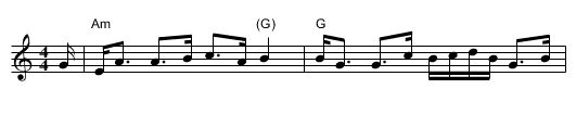 Schahallion - staff notation
