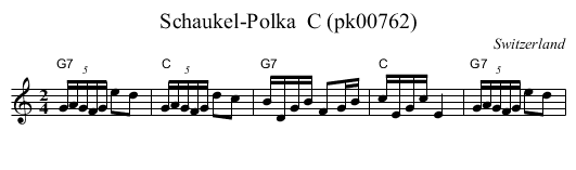 Schaukel-Polka  C (pk00762) - staff notation