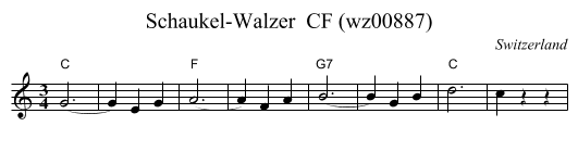 Schaukel-Walzer  CF (wz00887) - staff notation