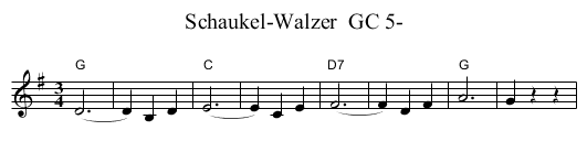 Schaukel-Walzer  GC 5- - staff notation