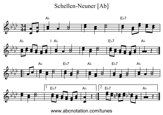 Schellen-Neuner [Ab] - staff notation
