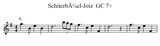 SchiterbÃ¼el-Joiz  GC 7+ - staff notation