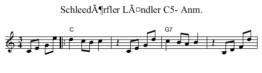 SchleedÃ¶rfler LÃ¤ndler C5- Anm. - staff notation